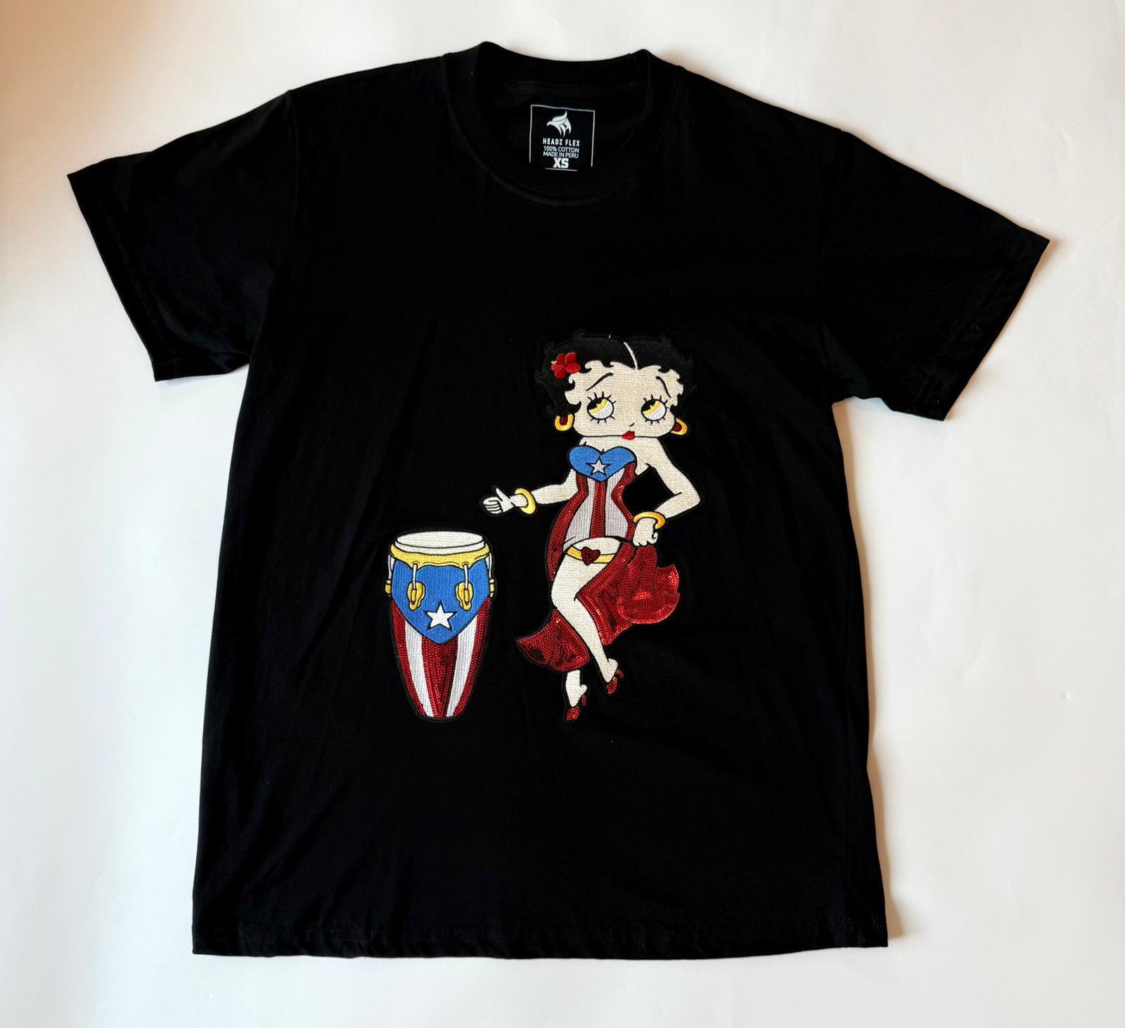 Midnight Doll Black Rhinestone T-Shirt