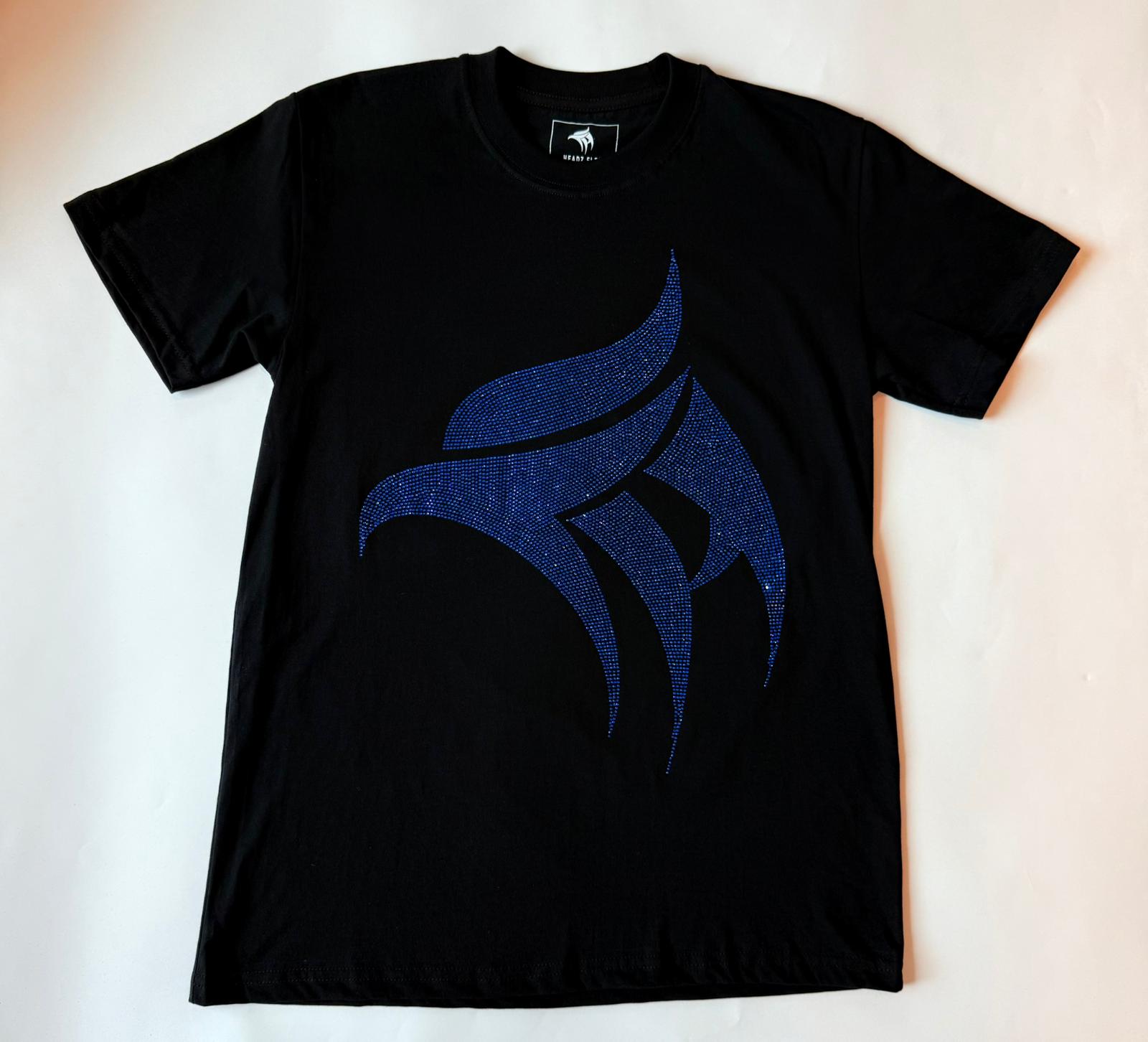 Blue Eagle Black Rhinestone T-Shirt