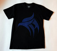 Blue Eagle Black Rhinestone T-Shirt