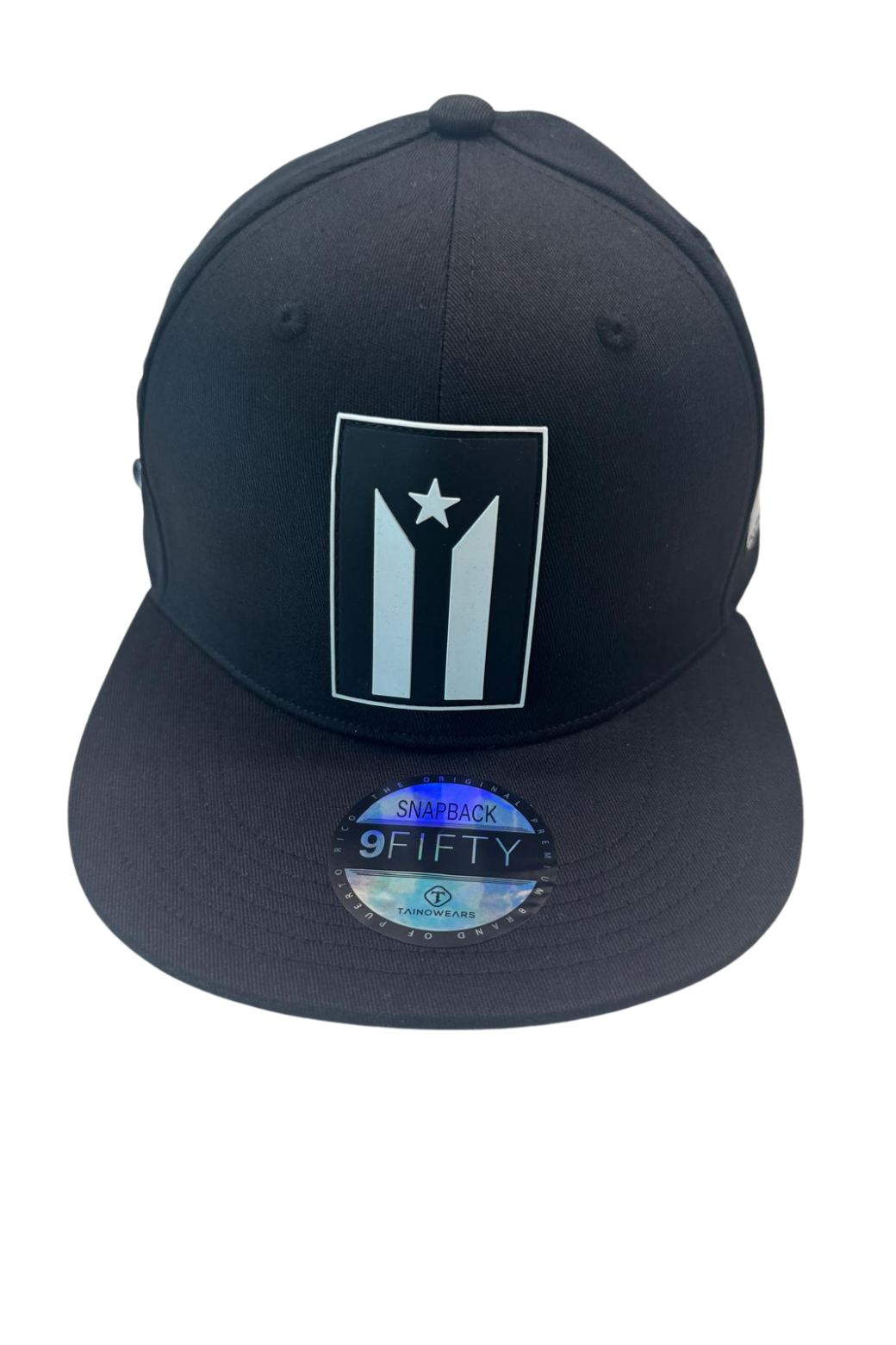 Puerto Rico Black Flag Hat PR Flag 3D Embroidered Black flat bill Snapback Main image