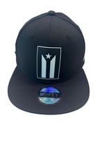 Puerto Rico Black Flag Hat PR Flag 3D Embroidered Black flat bill Snapback