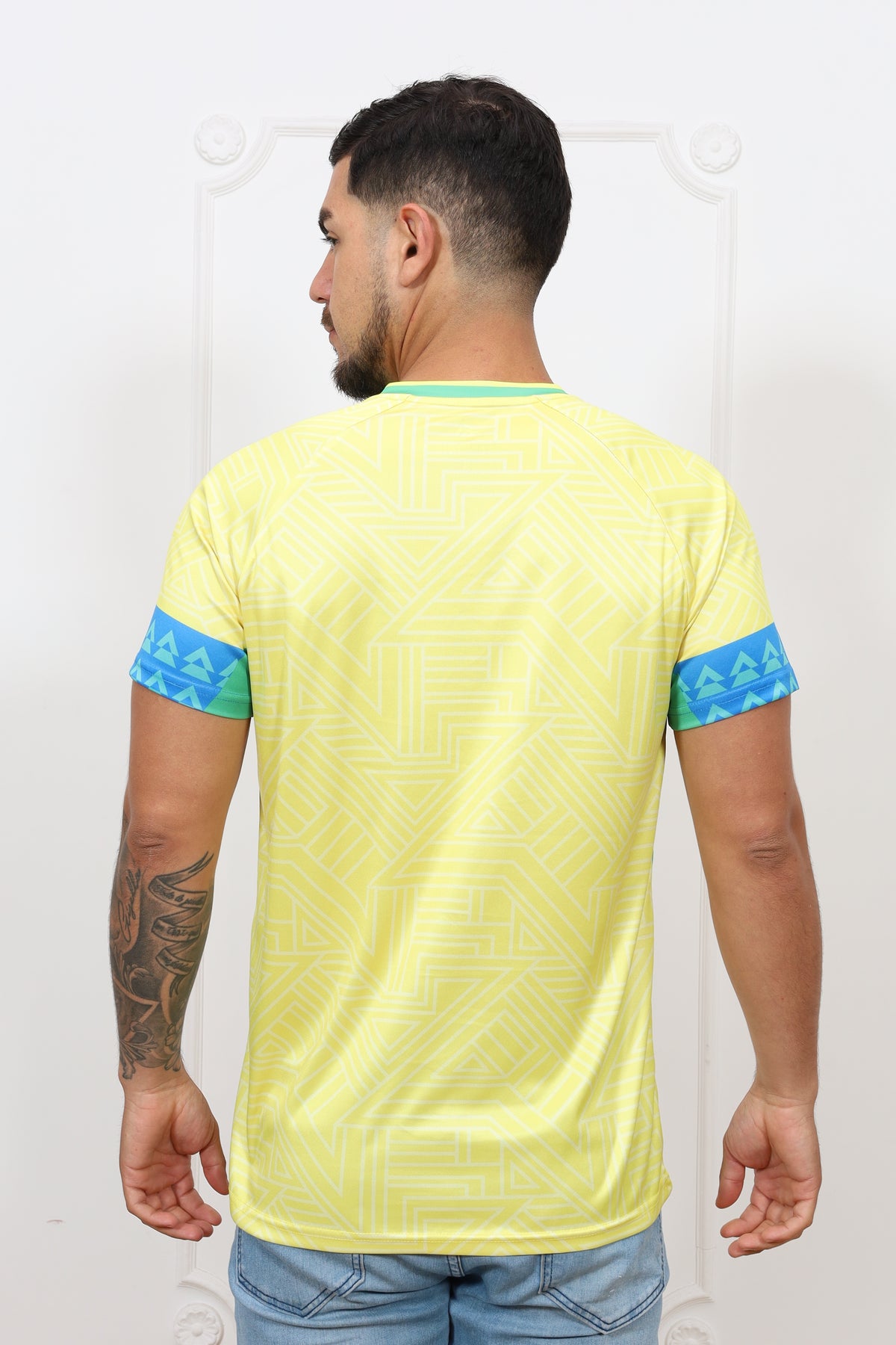 Brazil Crest Yellow Soccer Jersey