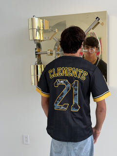 Pittsburgh 21 Legacy Embroidered Baseball Jersey – Black & Gold