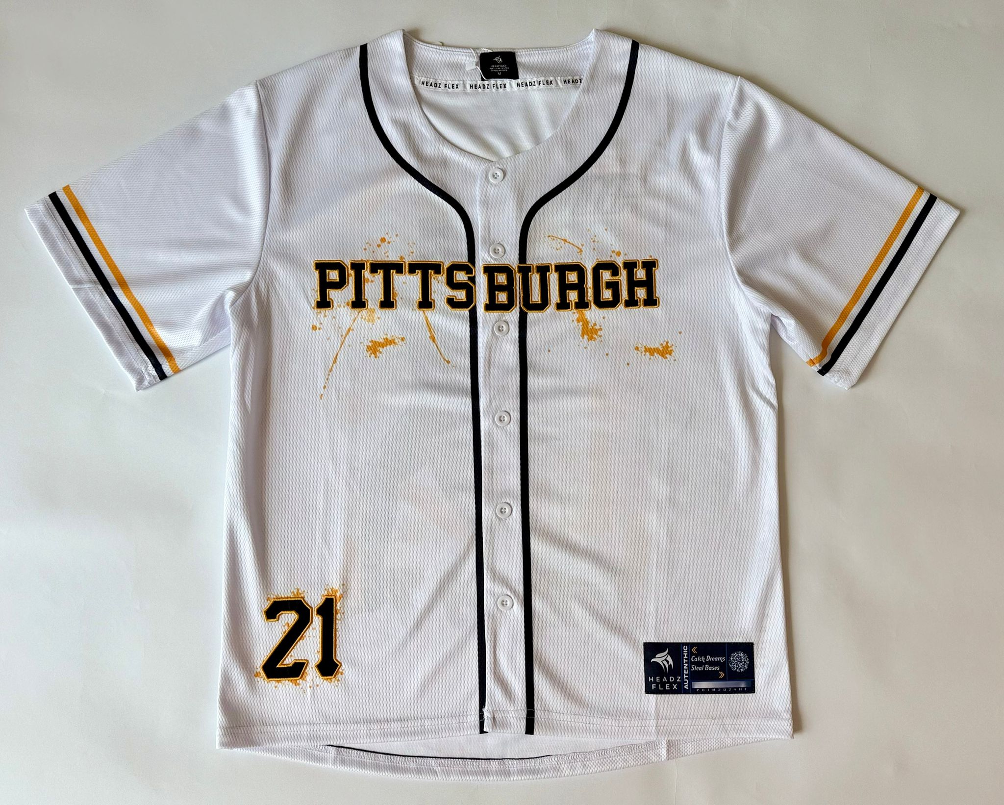 Steel City 21 Tribute Jersey | Adult Mesh Baseball Shirt with Patch (XS–2XL