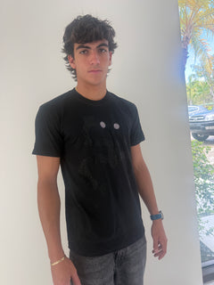 Puerto Rico Coquí Black Rhinestone T-Shirt