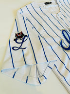 Caribbean Blue Baseball Button Jersey – Premium Embroidery Edition