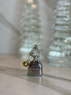 Mini Tequila Bottle Metal Alloy Charm – Silver Travel Accessory for Bags, Luggage & Carry-On
