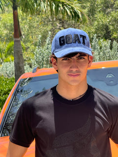 Blue Embroidered GOAT Cap – GOAT Legacy
