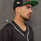 Katrina Cap Mexico – Black 3D Embroidery, Mexico Map & Maya Symbols, High Crown Snapback, Flatbill