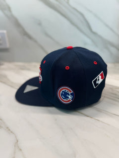 Chicago Diamond Script Navy/Red Snapback Hat