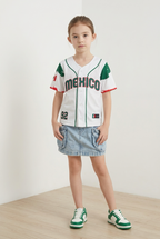 Mexico Kids Baseball Jersey – Sizes 2-14, Polyester