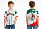 Mexico Kids Baseball Jersey – Sizes 2-14, Polyester