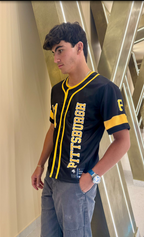 Pittsburgh 21 Black/White Baseball Jersey in Classic Black and Gold