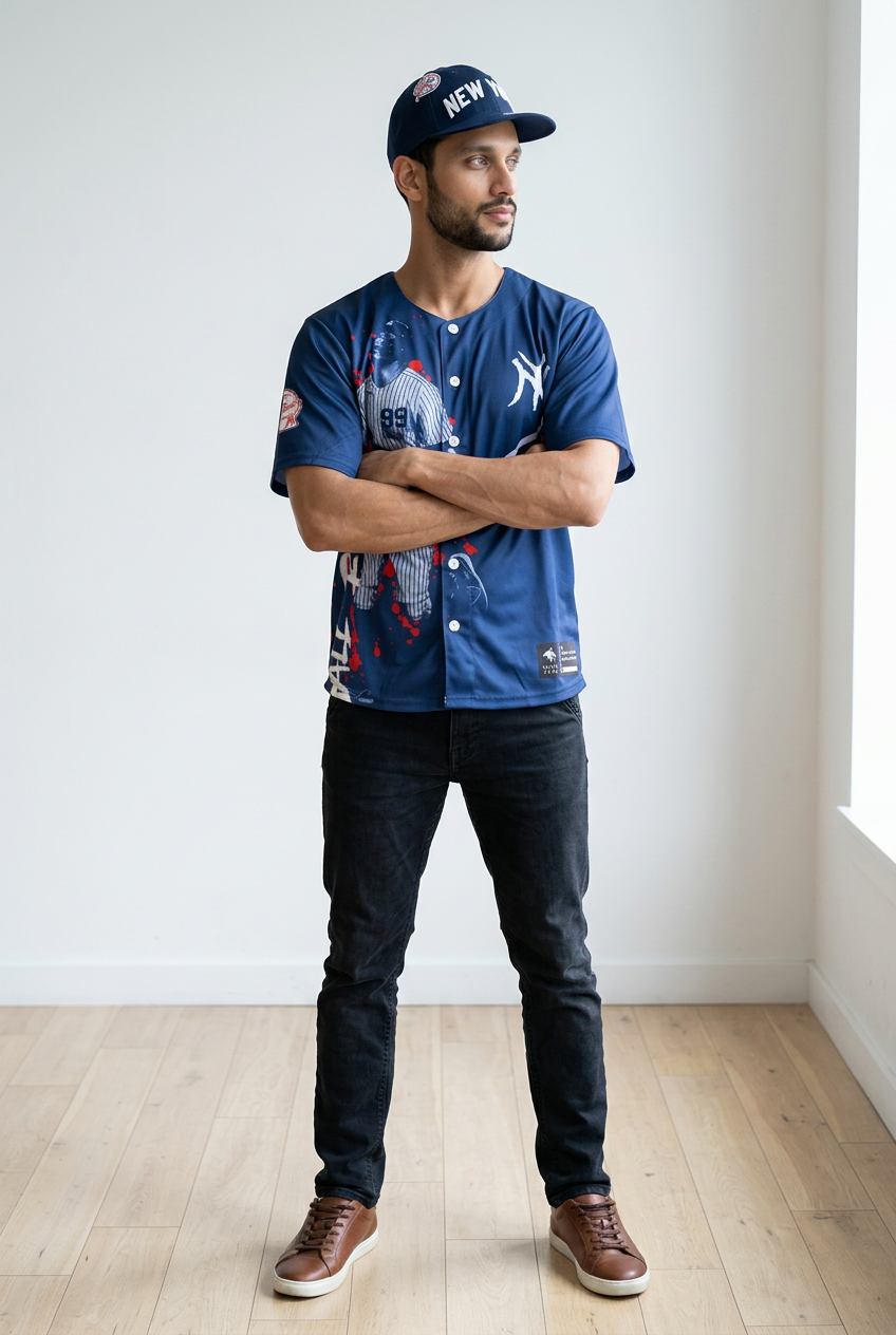 Five Boroughs Blue Baseball Jersey | Headzflex | Headzflex