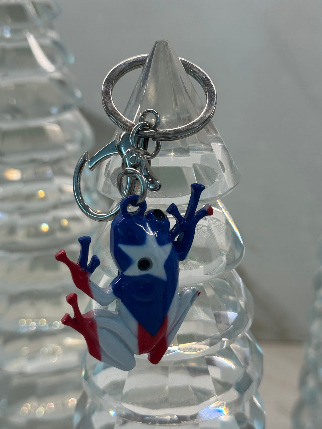Puerto Rico Coqui Frog Enamel Keychain & Luggage Charm