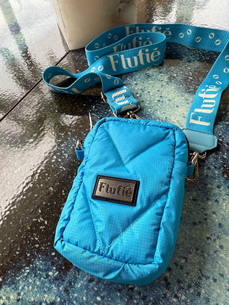 Bright Blue Microgel Padded Phone Bag – Sleek, Strong & Modern by Flufie