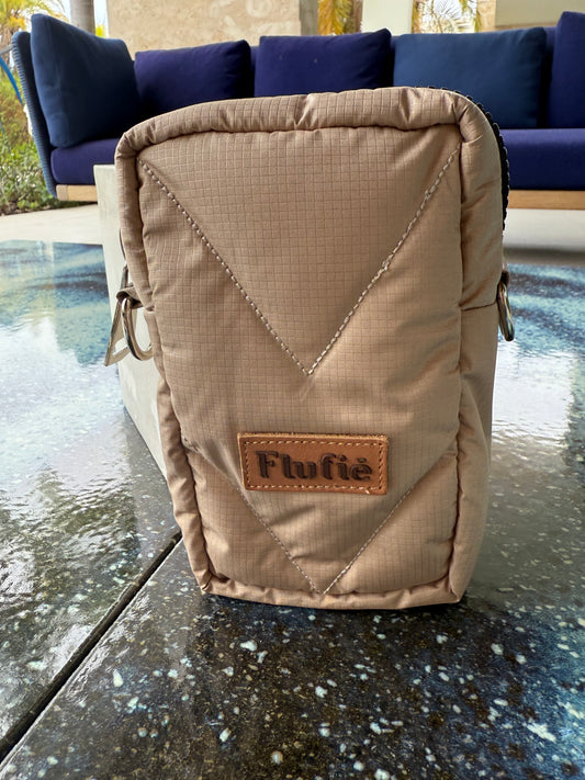 Sand Beige Microgel Padded Phone Bag – Sleek, Strong & Modern by Flufie