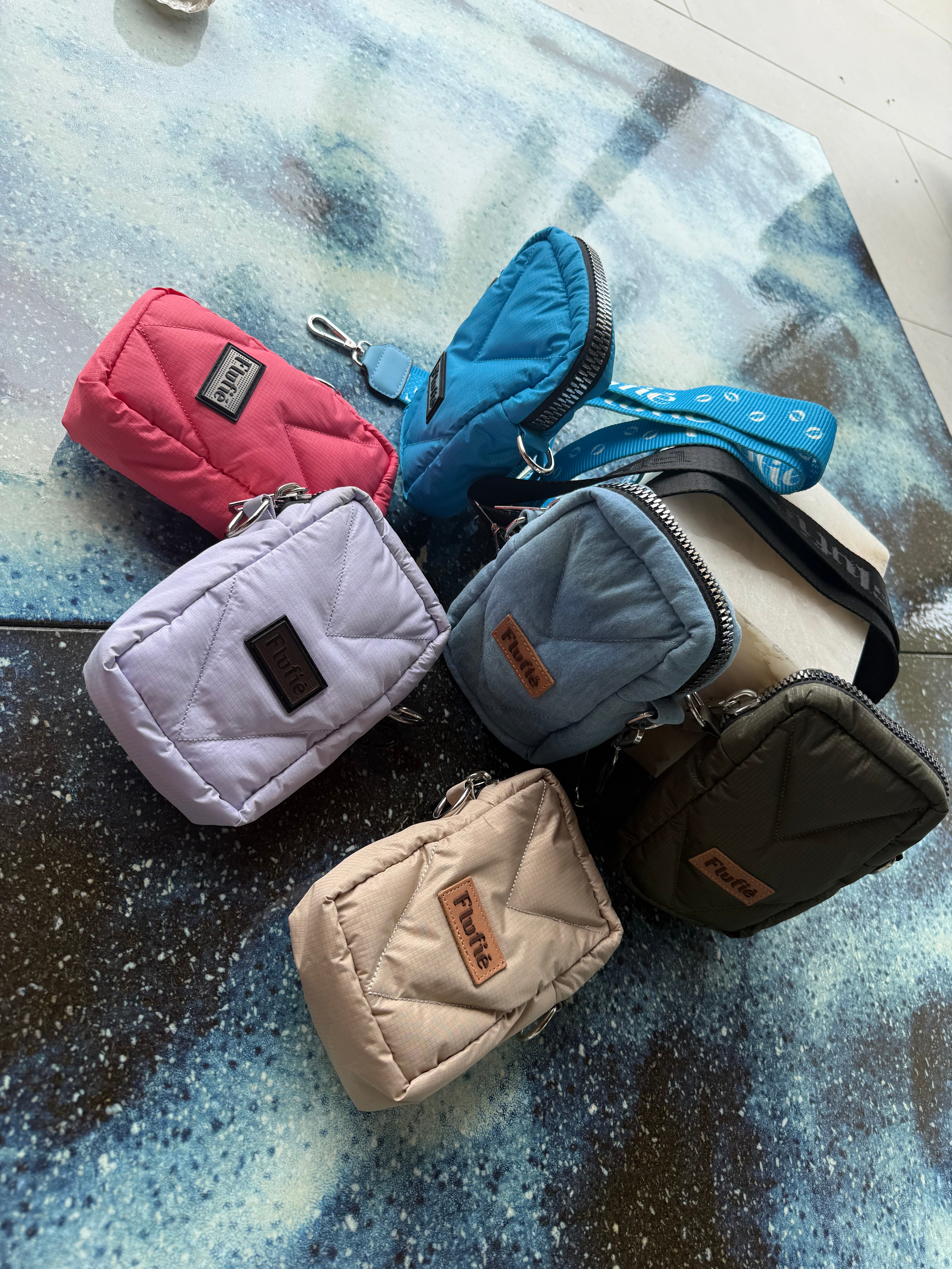 Light Denim Microgel Padded Phone Bag – Sleek, Strong & Modern by Flufie Secondary image