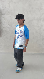 Puerto Rico Baseball Jersey – Blue & White Wave Edition