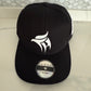 Black Curved-Brim Snapback Hat | Adjustable Cap