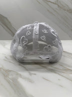 Love4 Heart Mesh Embroidered Baseball Cap – Adjustable Women’s Hat, Lightweight Polyester