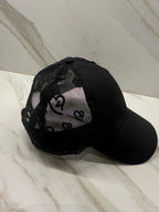 Love4 Heart Mesh Embroidered Baseball Cap – Adjustable Women’s Hat,