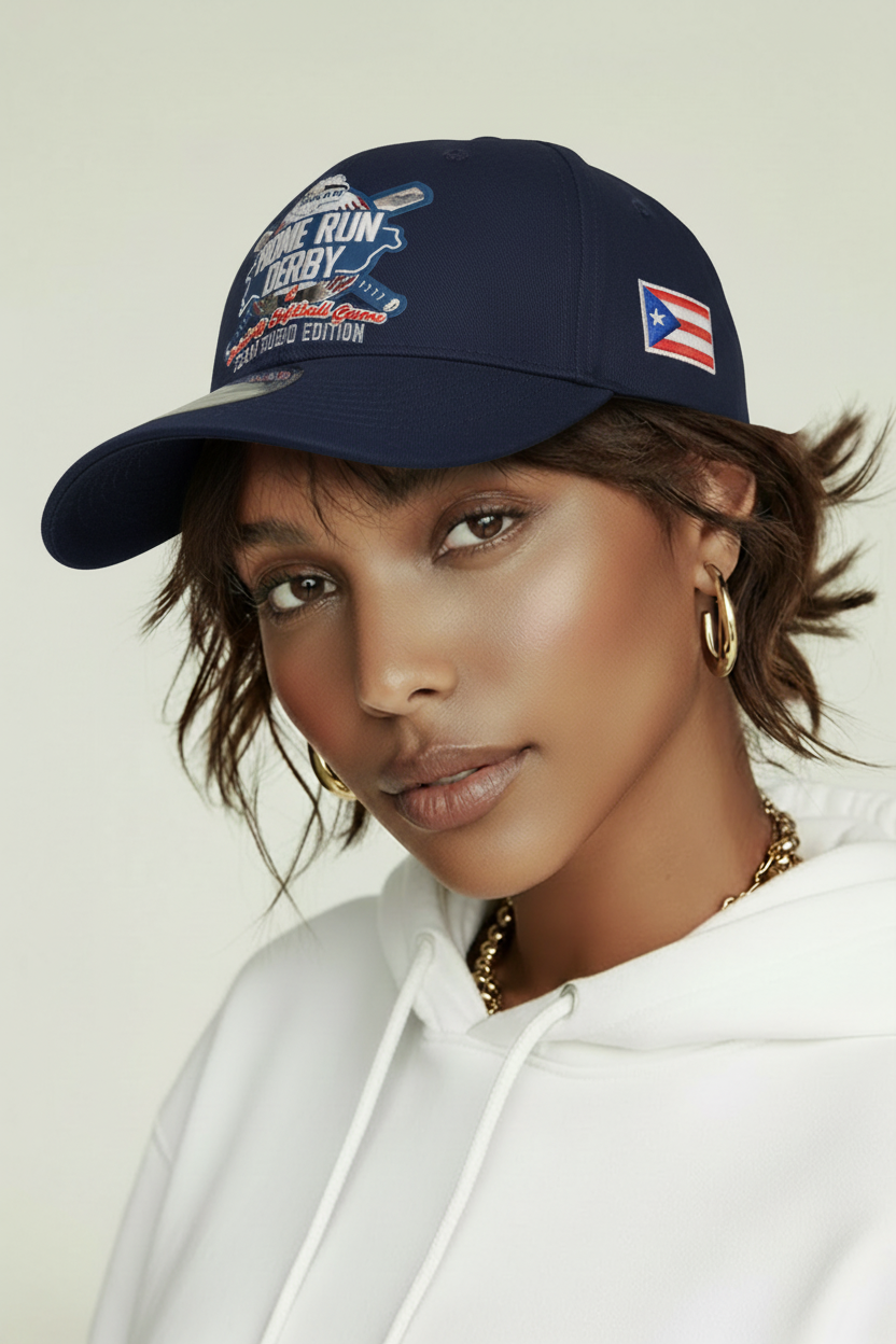 Limited Edition 2025 navy cotton curved brim cap with bold Home Run Derby