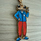 Metal Keychain Concho Frog Character Charm