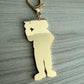 Metal Keychain Concho Frog Character Charm
