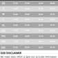 Aguilas Cibaeñas Yellow Jersey size chart