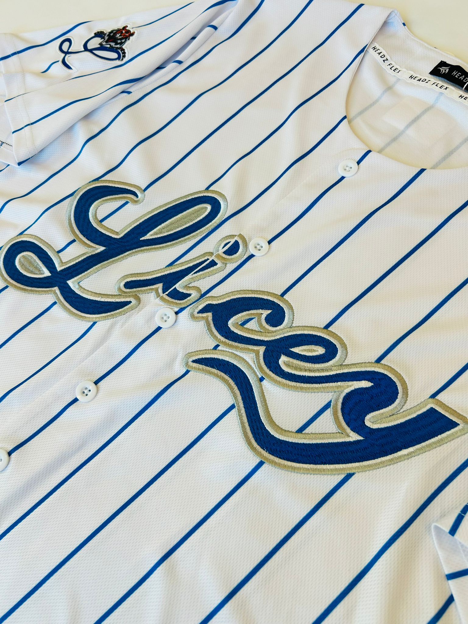 Caribbean Blue Baseball Button Jersey – Premium Embroidery Edition
