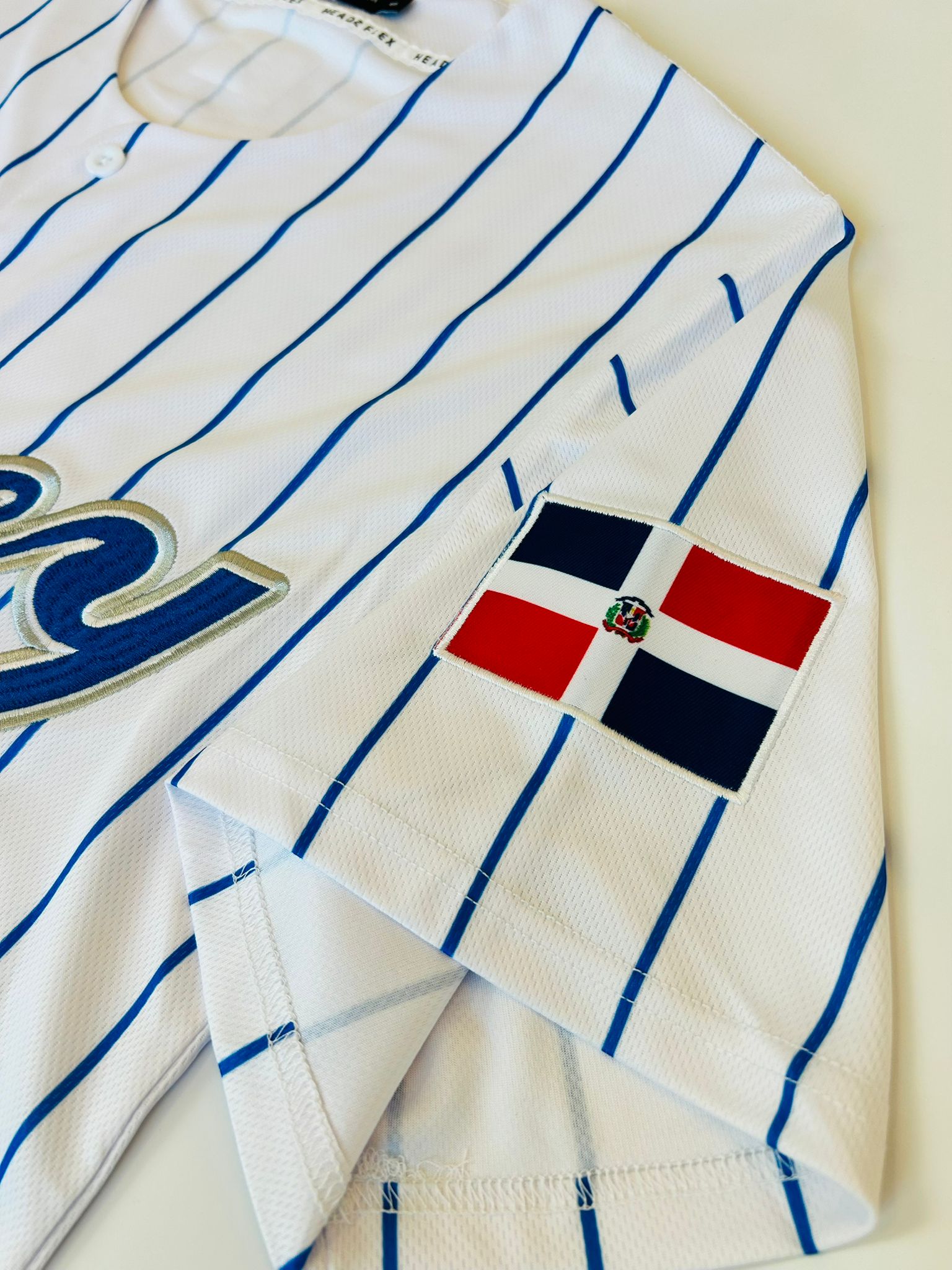 Caribbean Blue Baseball Button Jersey – Premium Embroidery Edition