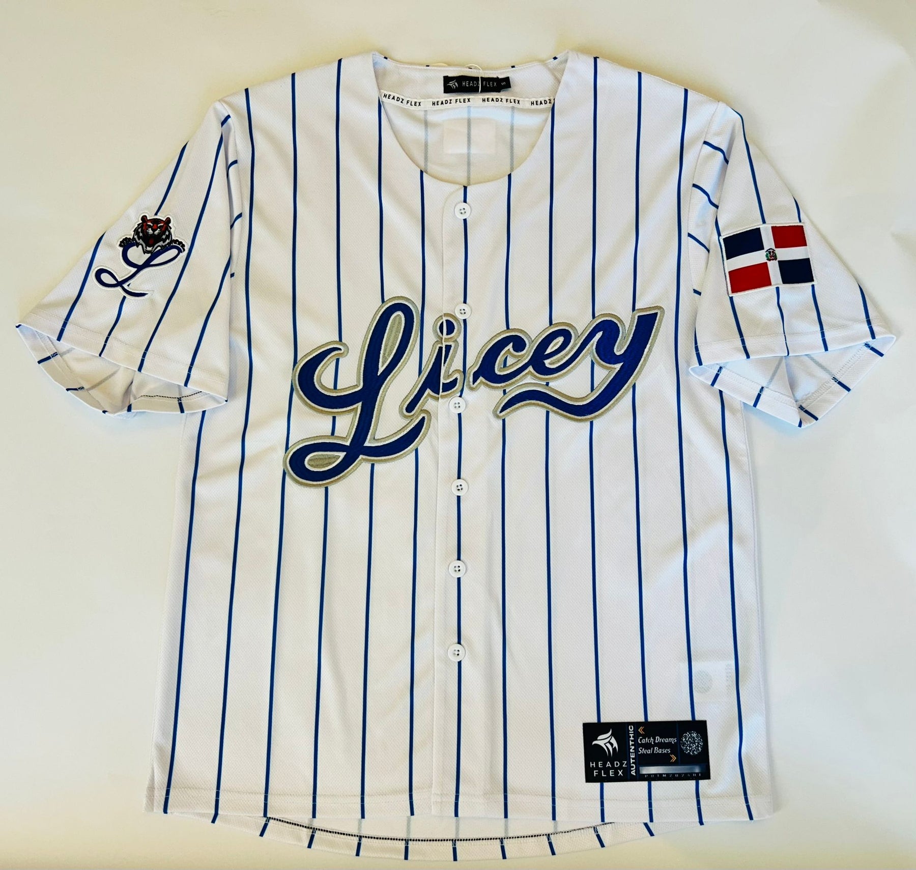Caribbean Blue Baseball Button Jersey – Premium Embroidery Edition