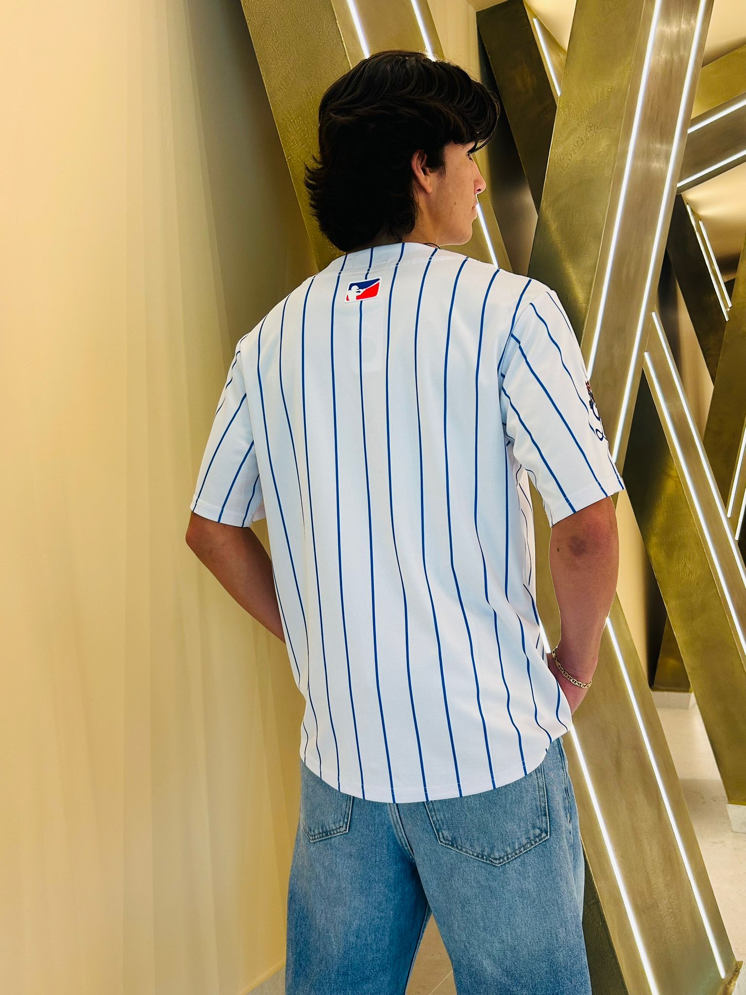 Caribbean Blue Baseball Button Jersey – Premium Embroidery Edition