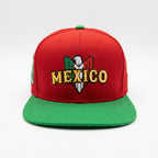Red and green cap with 'Mexico' and a logo on a white background