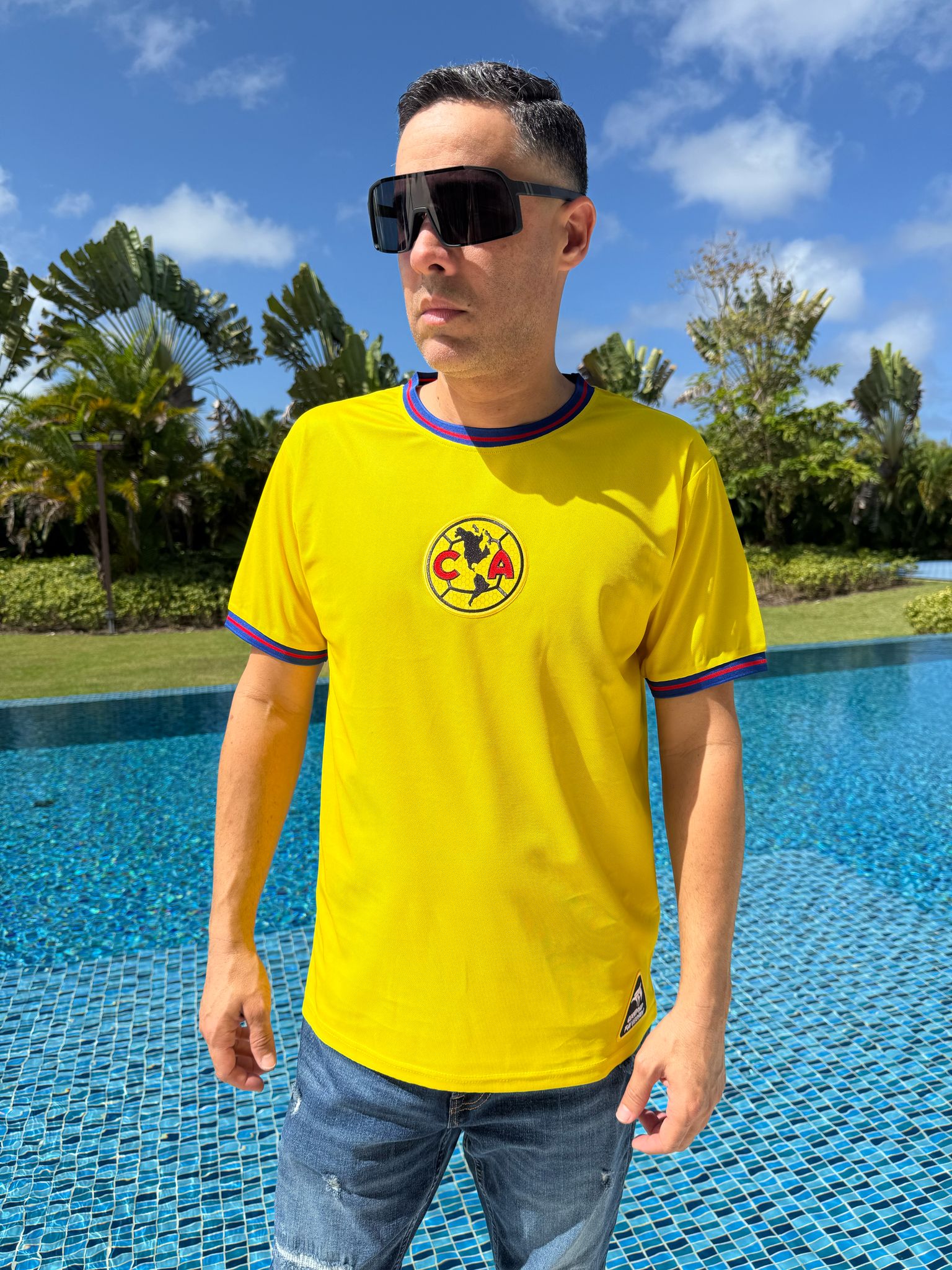Mexico Soccer Jersey - Yellow soccer Jersey Unisex - America Design Secondary image