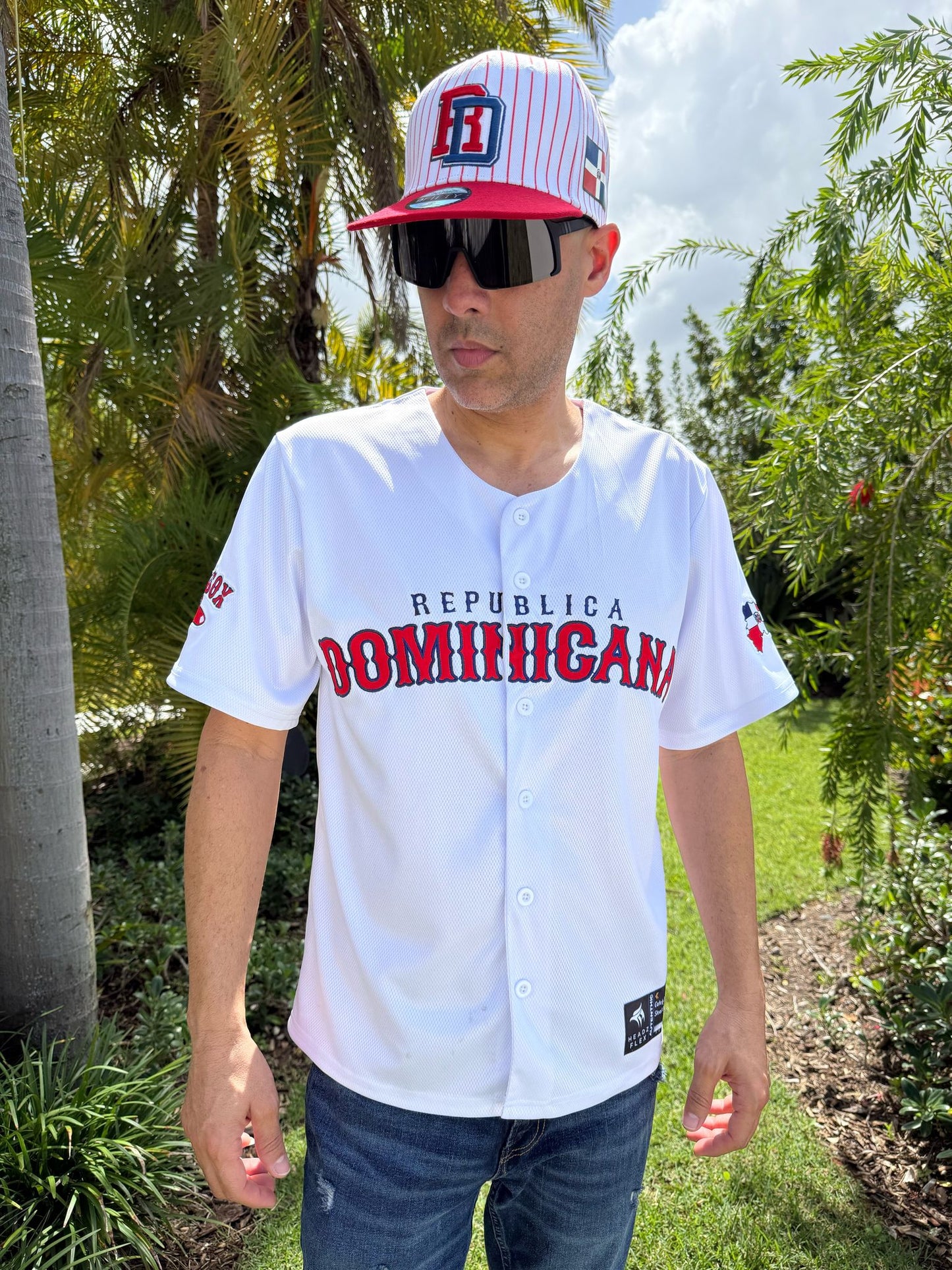 Headzflex Big Papi 34 Dominican Republic Baseball Jersey – Limited Edition Fan Version, White, Premium Embroidery