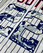 Soto 22 Baseball Jersey – New York Pinstripes with Action Collage