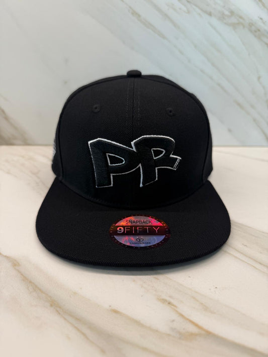 PR graffiti black cap – Flat Brim, Premium 5D Embroidery, Snapback Urban Streetwear