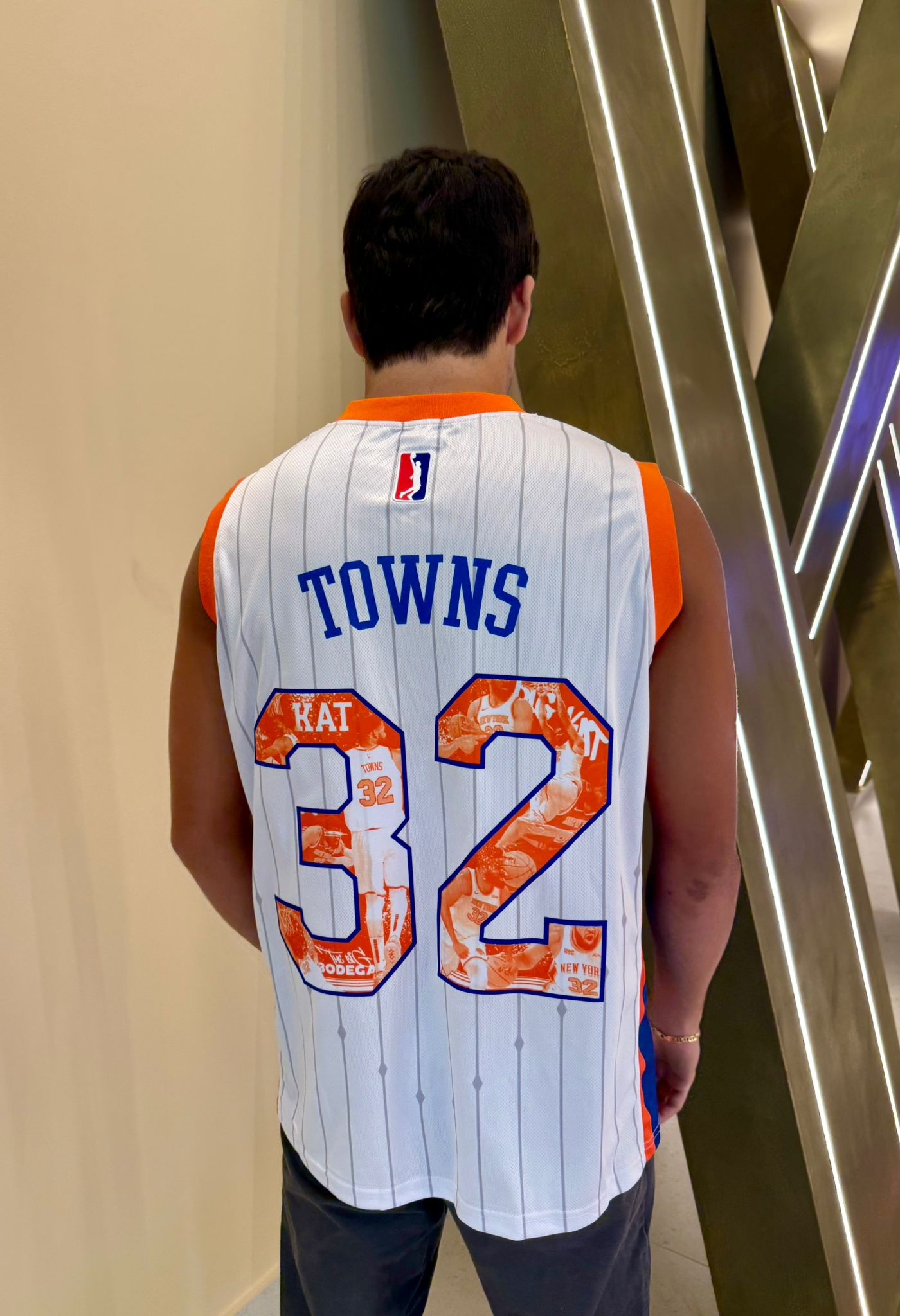 New York Basketball Jersey – Premium Mesh Pinstripe Fans Edition Secondary image