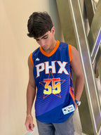 PHX 35 Basketball Jersey | Premium Blue Orange Sleeveless Sportswear