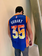 PHX 35 Basketball Jersey | Premium Blue Orange Sleeveless Sportswear