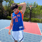 New York 11 Basketball Fan Jersey – Sleeveless Blue Orange