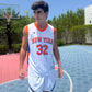 New York Basketball Jersey – Premium Mesh Pinstripe Fans Edition