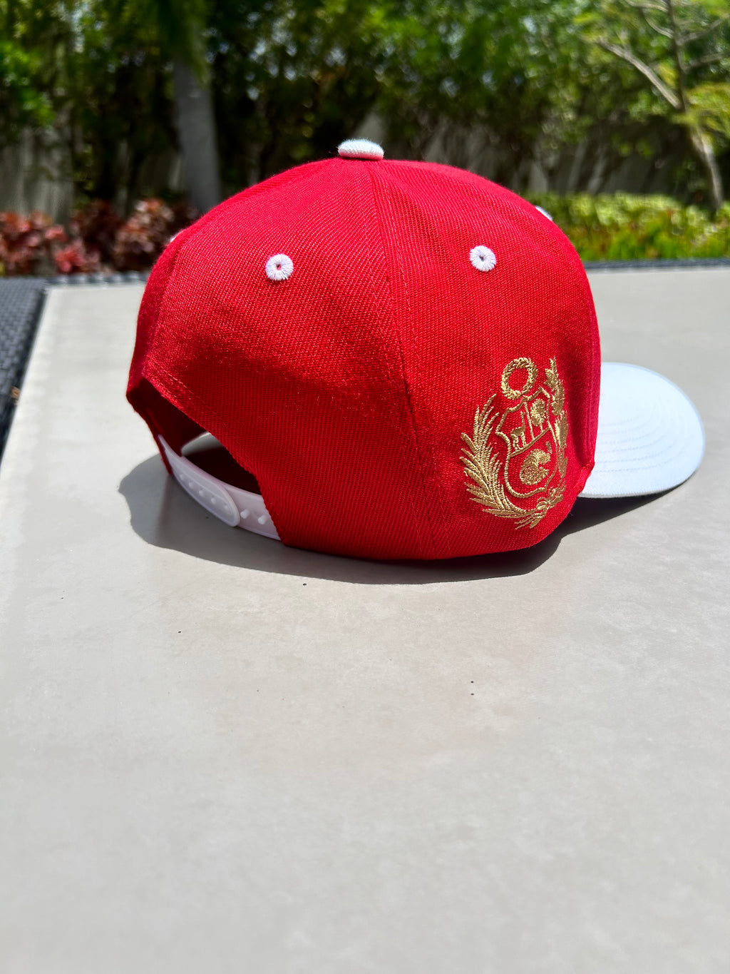 Peru Embroidered Snapback Cap with Nazca symbols and Coat of Arms


