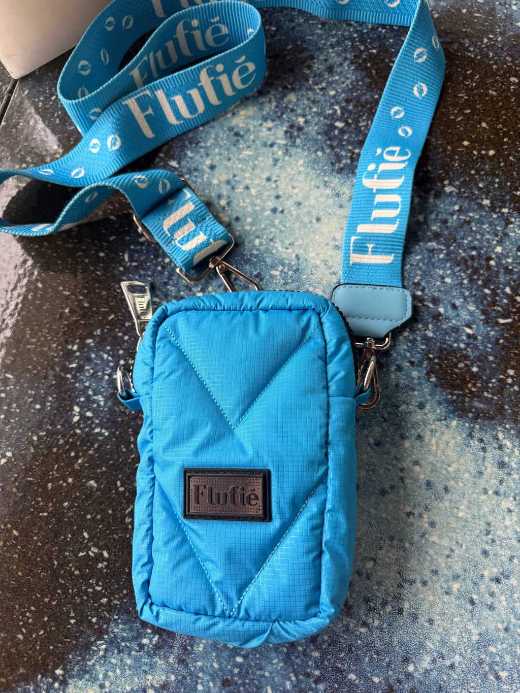 Bright Blue Microgel Padded Phone Bag – Sleek, Strong & Modern by Flufie