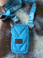 Bright Blue Microgel Padded Phone Bag – Sleek, Strong & Modern by Flufie