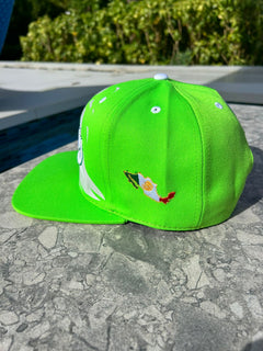 Puebla Green Embroidered Snapback Hat