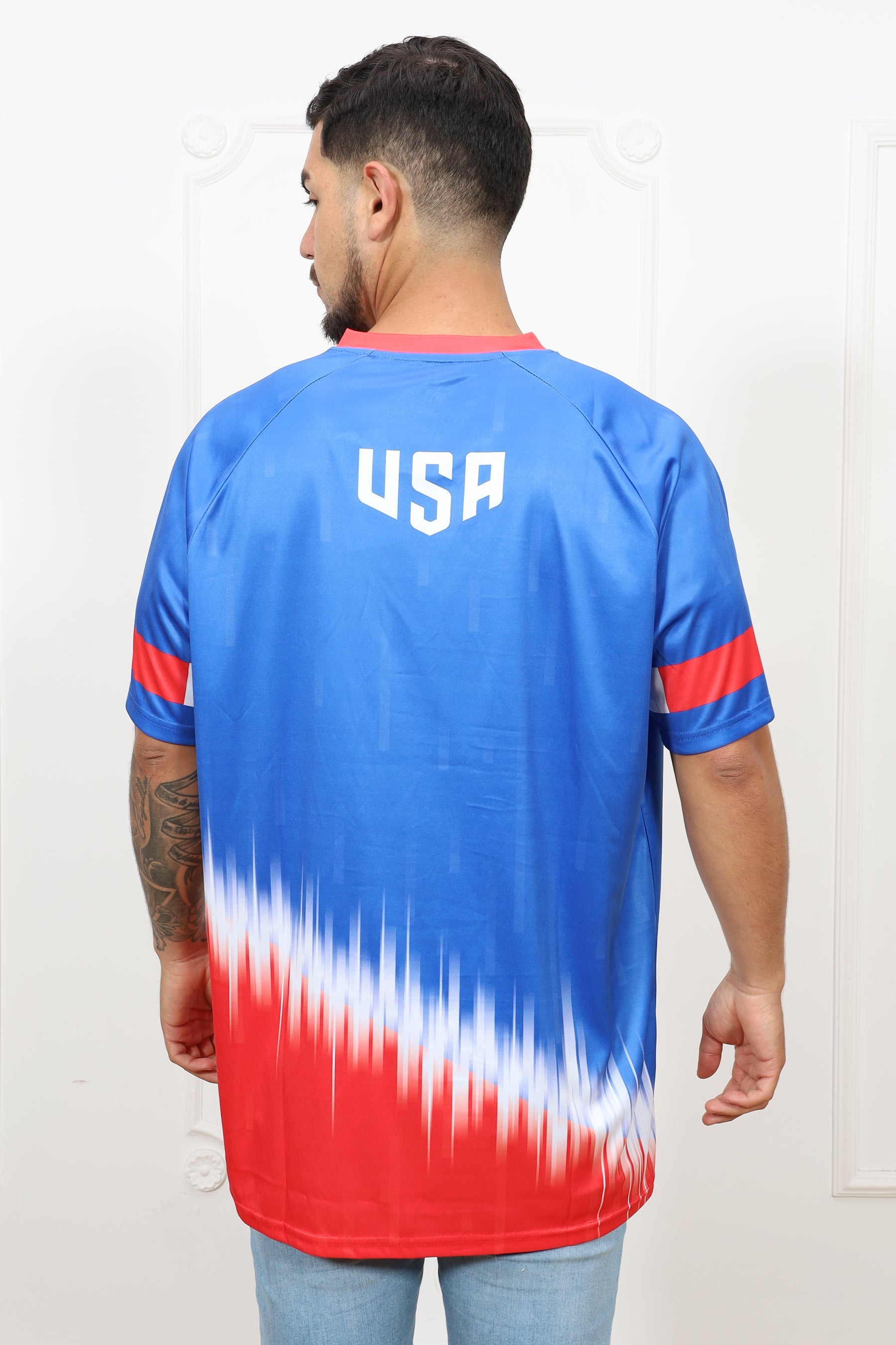 USA Liberty Crest Navy/Red Soccer Jersey