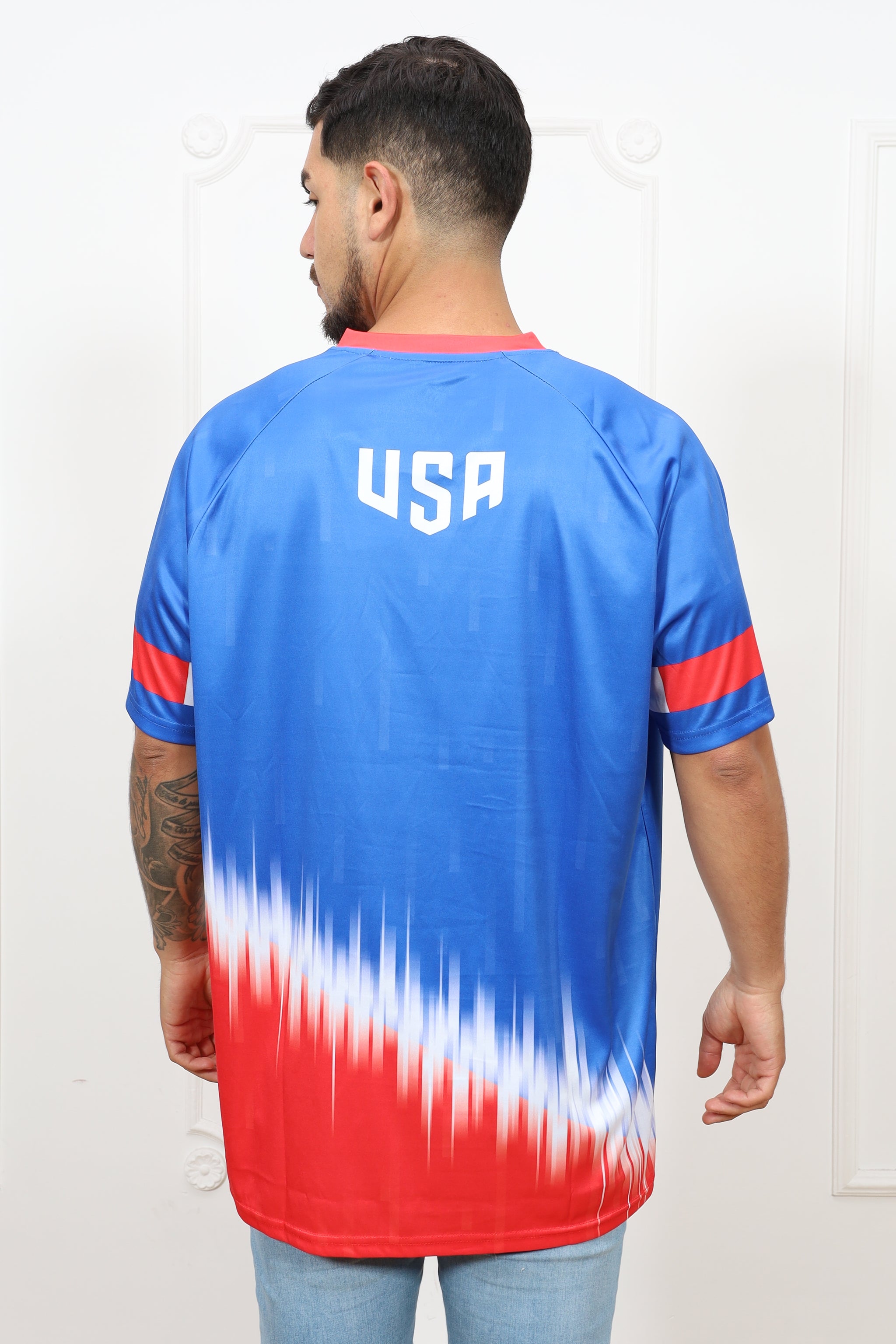 USA Soccer Jersey 2024 Classic Edition | Blue & Red with Embroidered USA